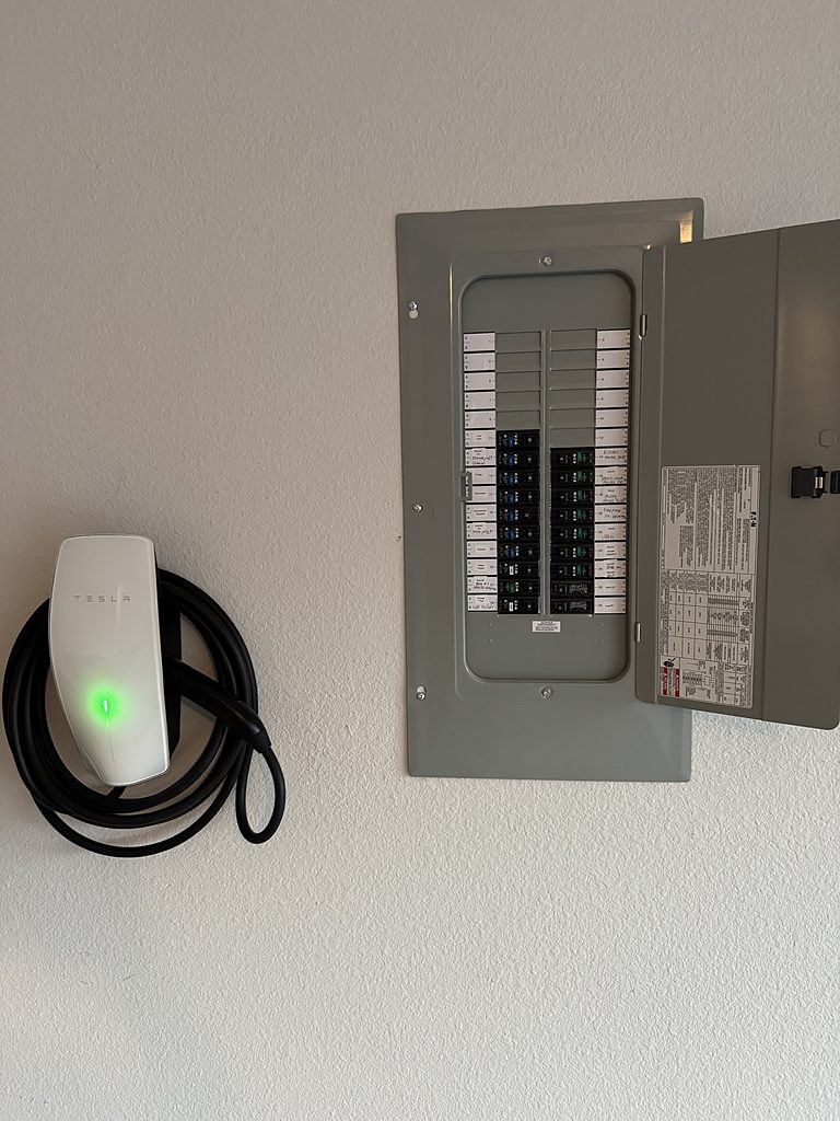 Tesla Wall Connector — Level 2 install at the panel — installed by VoltEdge EV Charging