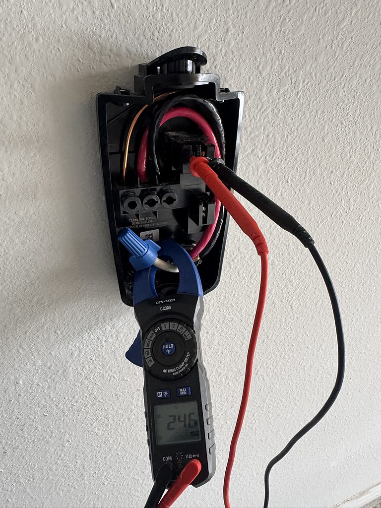 Tesla Wall Connector — Level 2 voltage test — installed by VoltEdge EV Charging
