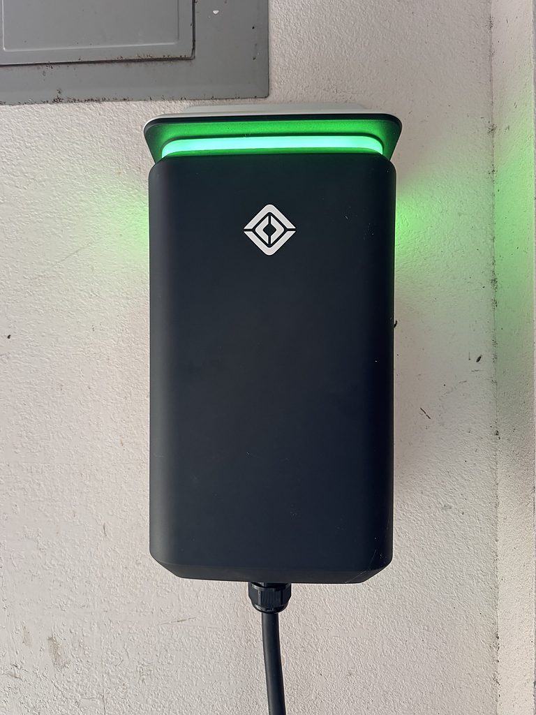 Rivian Level 2 wall charger — installed by VoltEdge EV Charging