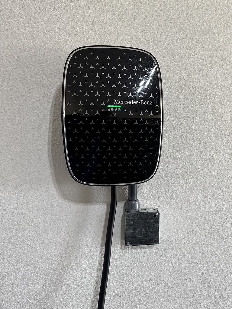 Mercedes-Benz Level 2 wall charger — installed by VoltEdge EV Charging